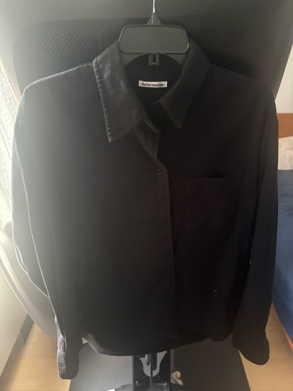 Reformation Will Oversized Shirt Black! Size M! Gorgeous! $248! - Picture 7 of 9